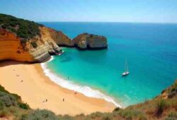 Discovering Hidden Beaches in the Algarve - A Treasure Trove of Natural Beauty, Concept art for illustrative purpose - Monok